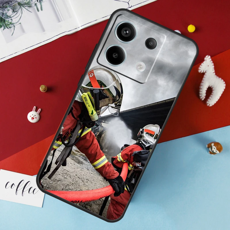 Firefighter Heroes Fireman Case For Xiaomi Redmi 13C 12C 10C 9C 10A Redmi Note 11 9 10 12 13 Pro 9S 10S 11S 12S Cover