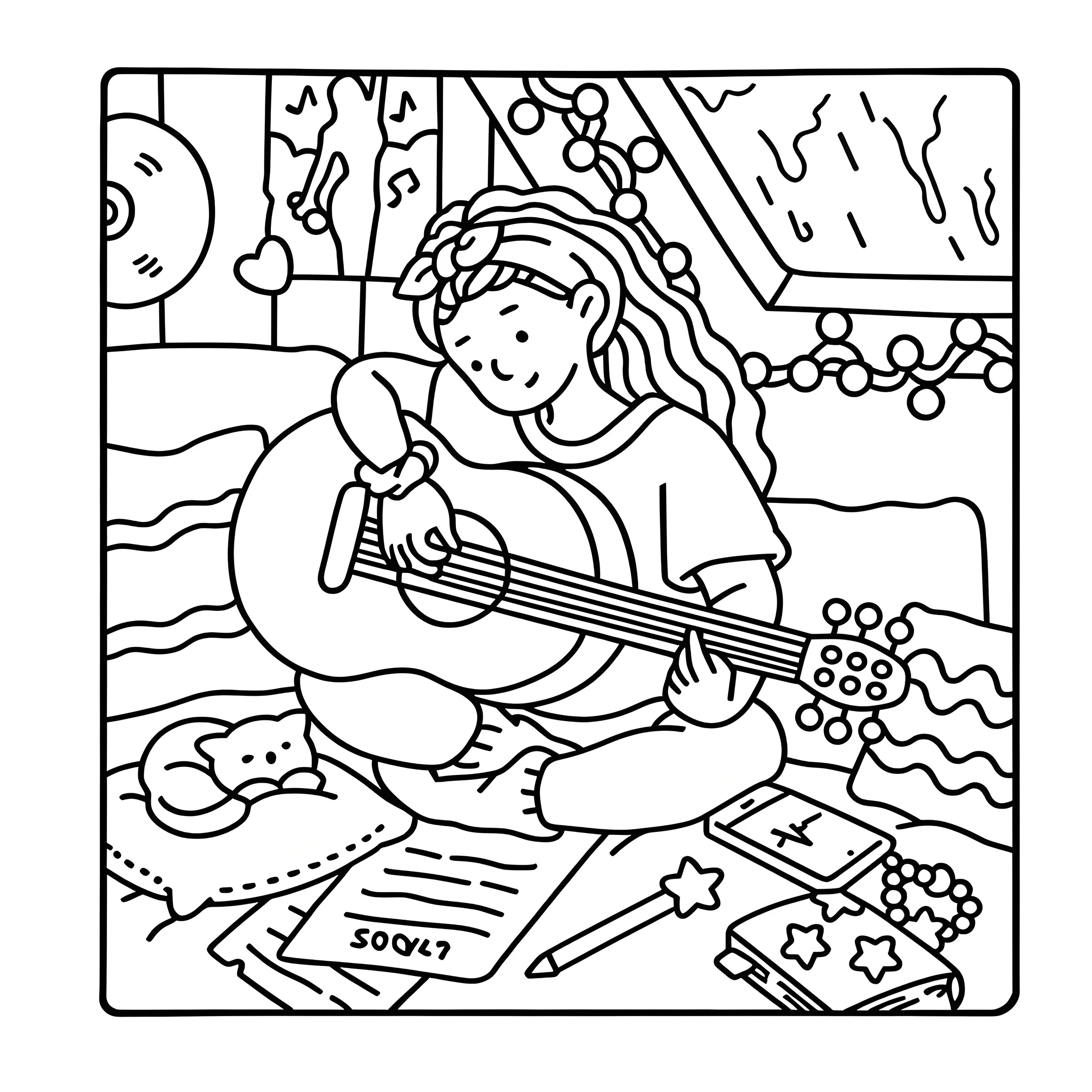 COZY GIRL LIFE Bold-easy Patterns Coloring Book for Adults Cute Drawing Book Perfect Gift for Party and Birthday