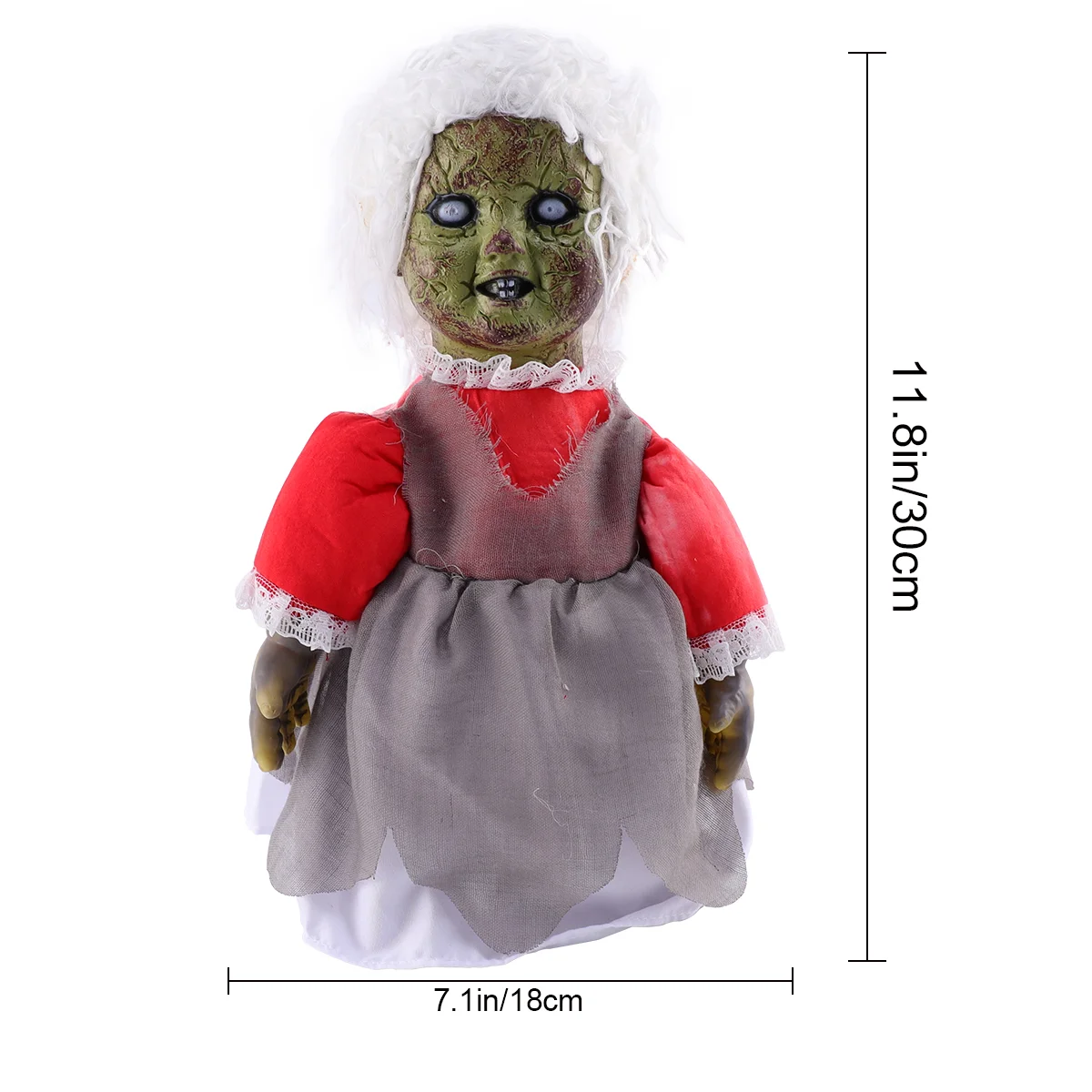 Poupées effrayantes à induction à commande vocale pour Halloween, accessoires de maison hantée, jouets délicats, décorations