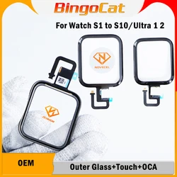 Novecel 5Pcs For Apple Watch Series 2 3 4 5 6 SE Touch Screen Panel Digitizer Sensor Glass+OCA S3 S4 S5 S6 38mm 40mm 42mm 44mm
