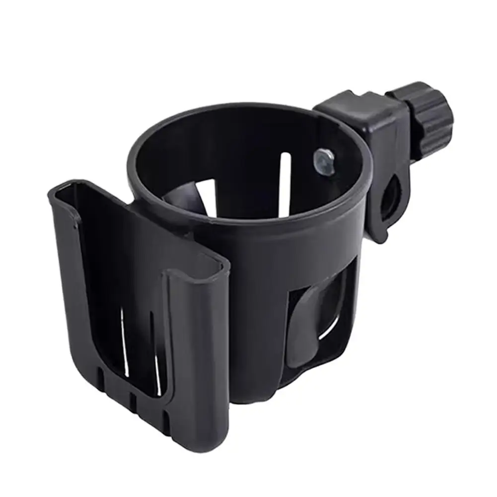 

2 In 1 Motorcycle Stroller Cup Holder Bike Wheelchair Phone With Walker Rack Black Easy