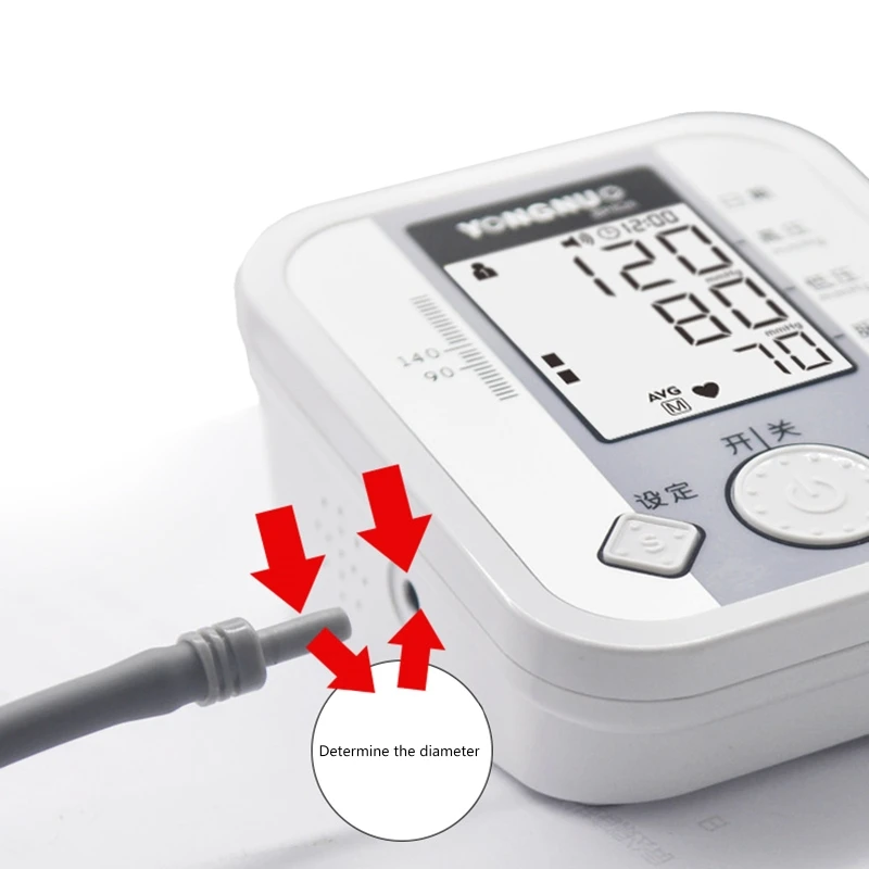 M2ee plástico monitor de pressão arterial braço manguito conector de substituição único tubo mangueira ar adaptador conector fácil de usar