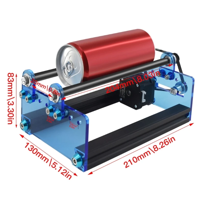 3D Printer CNC Engraving Machine Y-axis Rotary Roller Engraving Module with Motor for Engraving Cylindrical Object