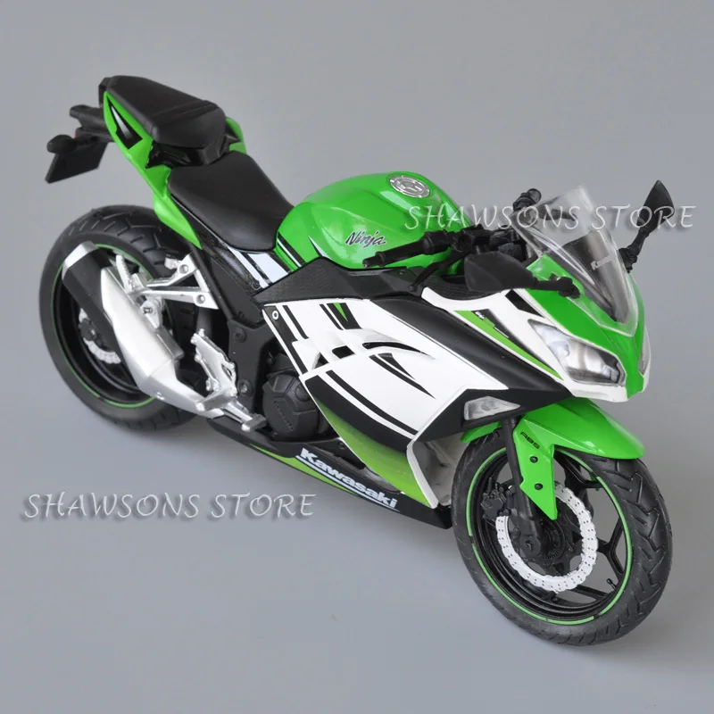 1:12 Diecast Motorcycle Model Toys Ninja 250 / 350 Sport Bike Miniature Replica