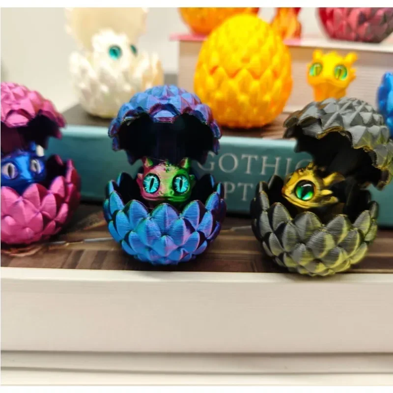 "3D-Printed Dragon Egg - Unique Collectible Toy, Colorful Home Decor & Creatives Gift for Fantasy Lovers"