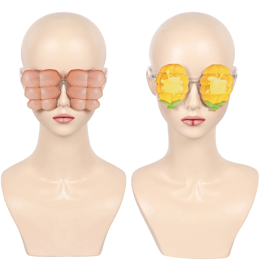 

Women Glasses Popcorn Muscle Cosplay Eyewear Anime Hunters Roleplay Props Halloween Carnival Costume Accessories
