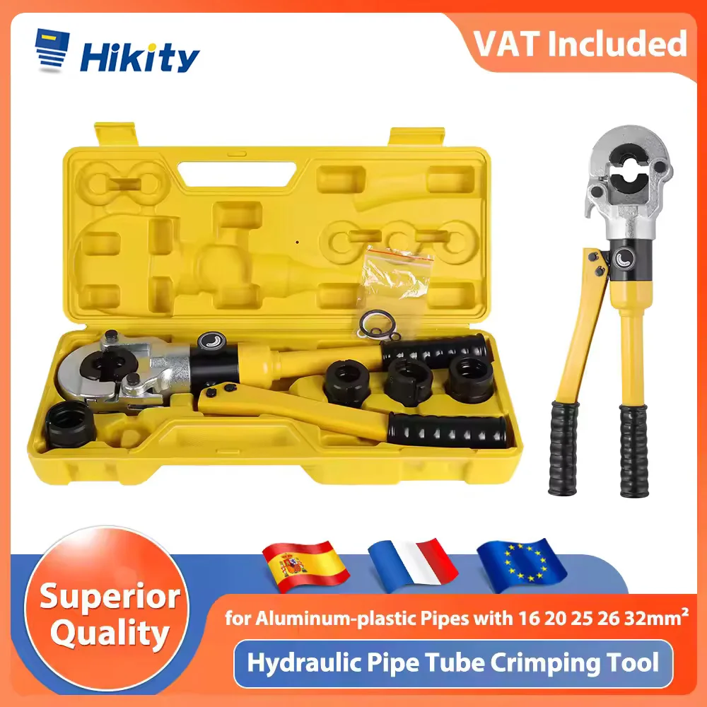 Pinza Idraulica Hikity 16-32mm² per Crimpatura Tubi in Alluminio-Plastica/PEX con Stampi da 16 20 25 26 32mm²