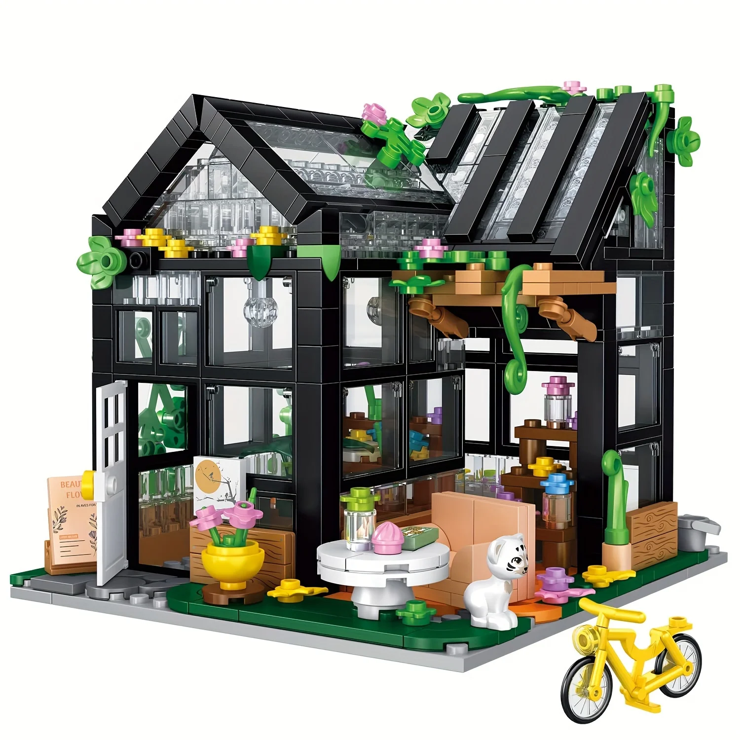 Flower House Model Building Block Set, Flower Friends House, Create Warm and Beautiful Environment, Gift for Girls 6-12(567 Pcs)