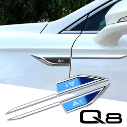 2pcs car accessory Side Doors Blade car stickers for audi a4 b6 b7 b9 a3 8l 8p 8v q3 a7 a4 b8 a6 c6 4f c7 a5 q8 a7 a8