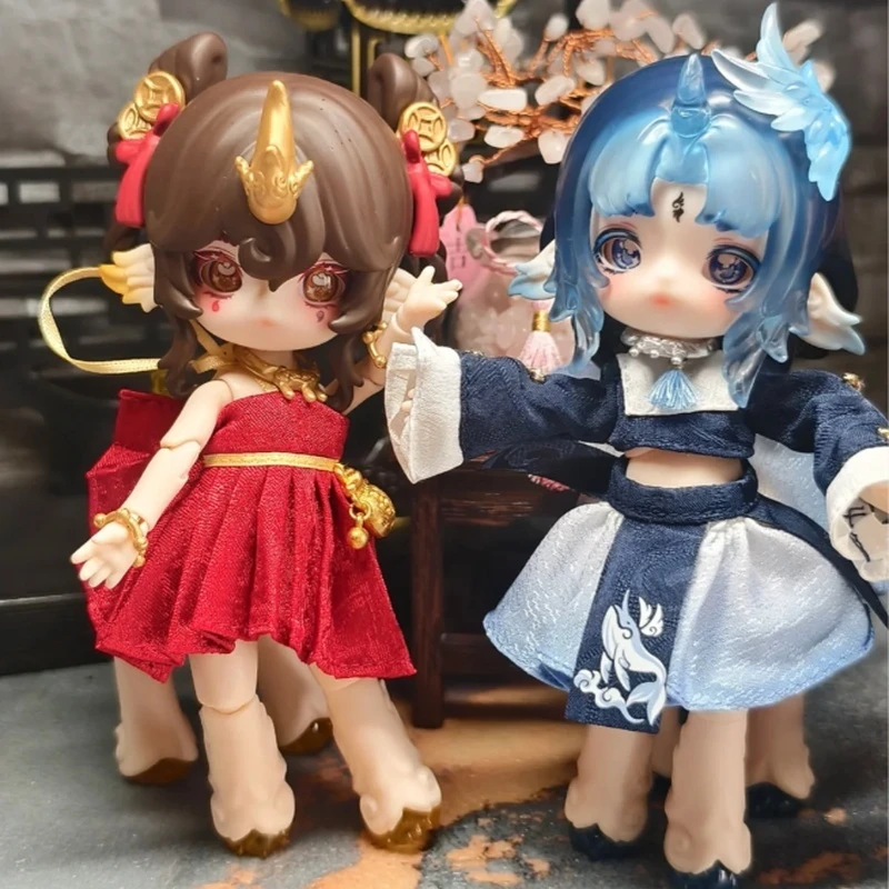 

Penny'S Treasure Box Antu Spirit Illustrated Bjd Series Blind Box Articulated Action Collectible Doll Mystery Box Girls Toy Gift