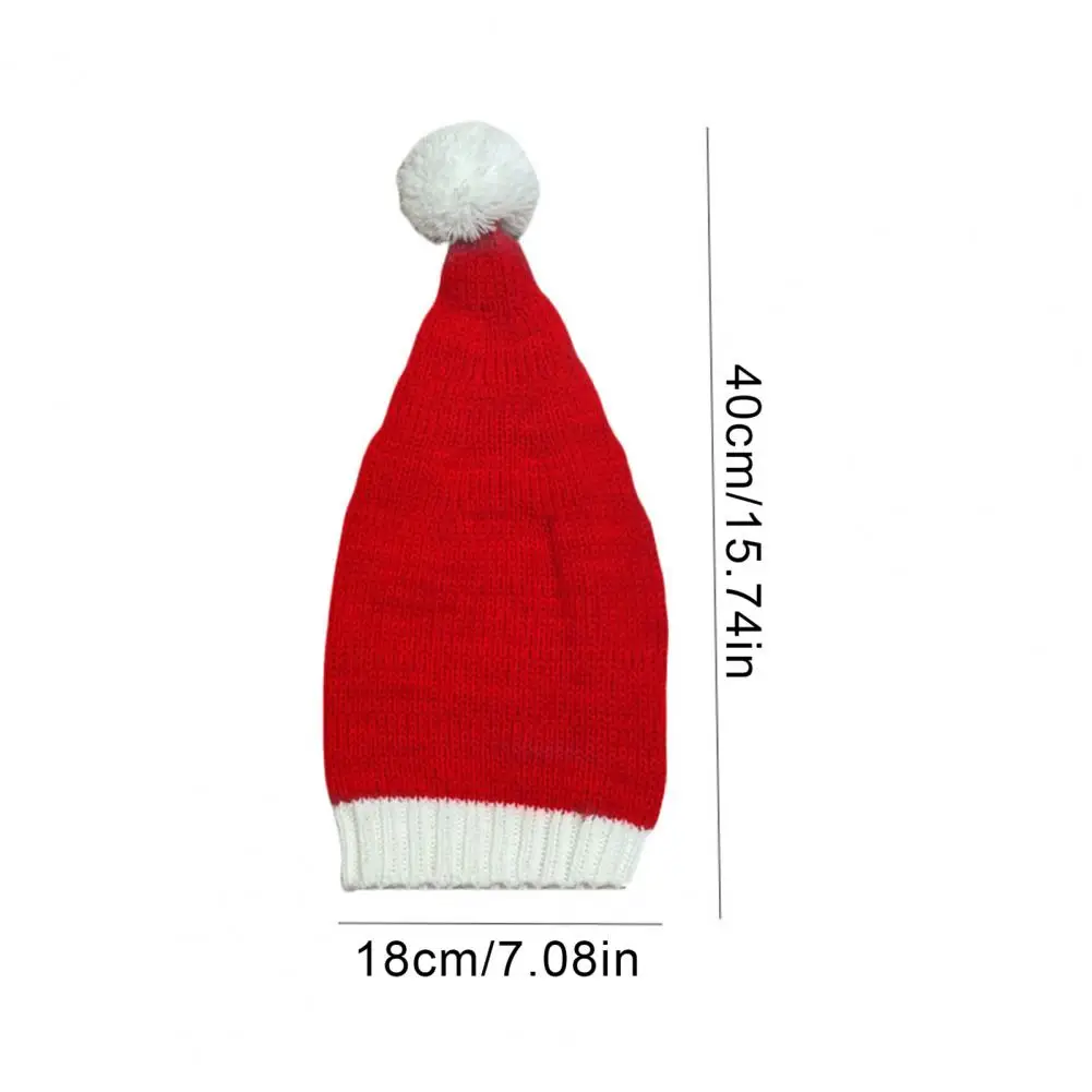 

Santa Hat Acrylic Material Christmas Hat Lightweight Festive Knitted Santa Hats for Adults Kids Classic Parent-child Skull Caps