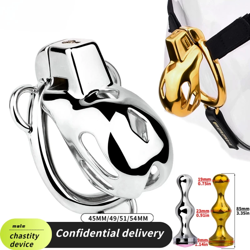 Jaula de castidad de acero inoxidable, eyaculación retardante de pene con tapón Anal, juguete sexual de restricción, bloqueo BDSM, fetiche erótico para hombres
