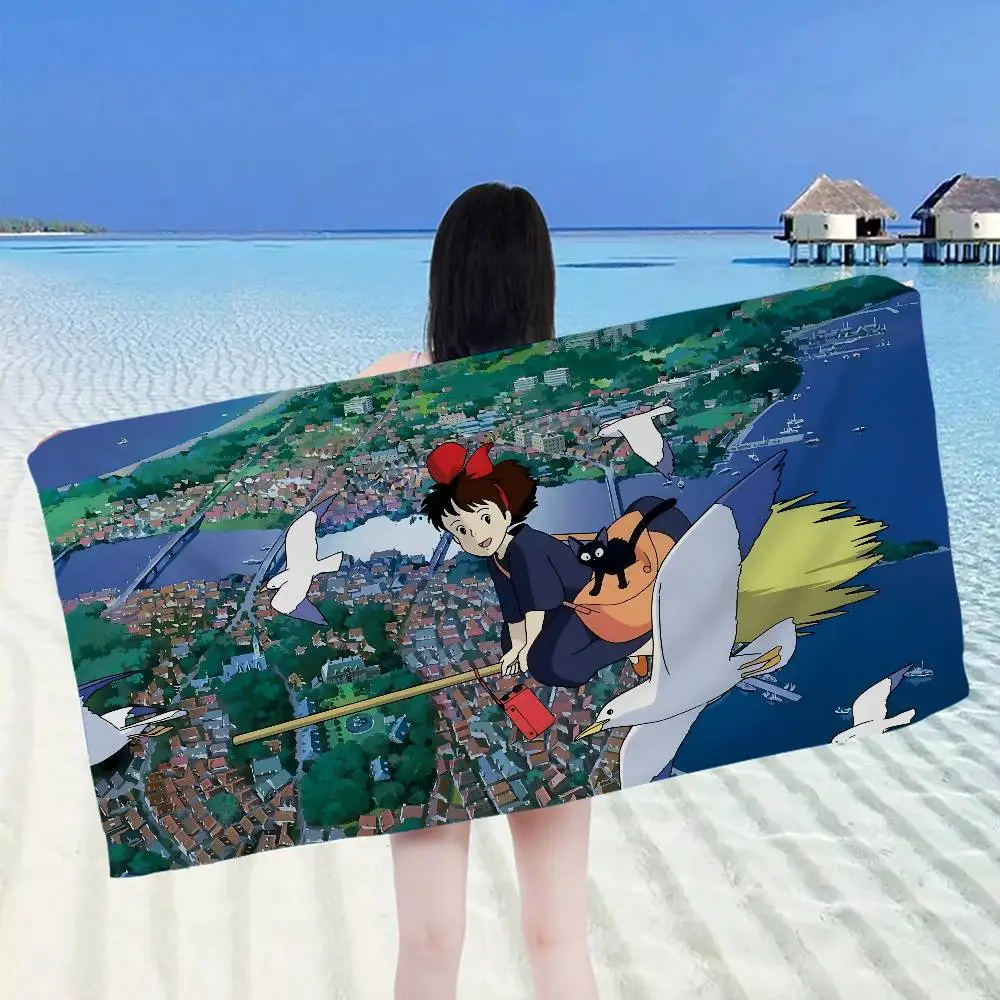 K-Kikis D-DeliveryS S-Service Movie Cartoon Anime Beach Swimming Towel Soft Absorbent Washcloth Children's Gifts for Kids Travel
