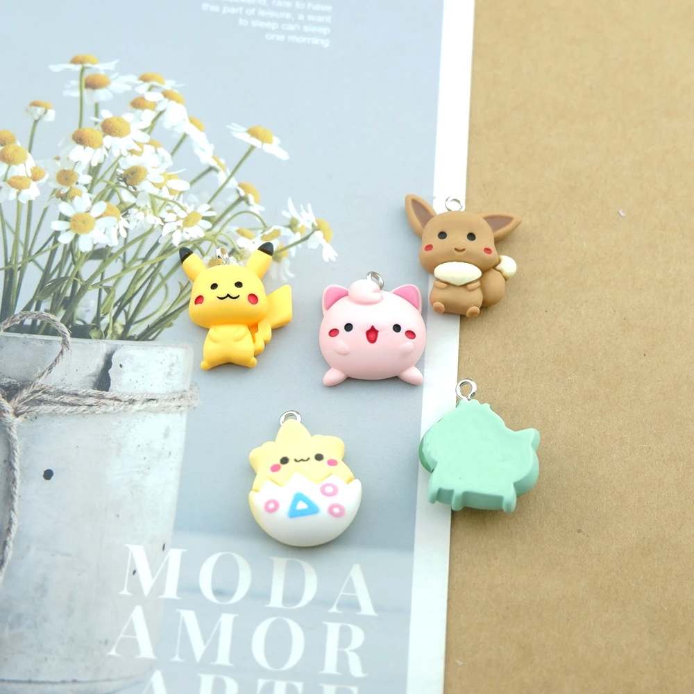 10pcs/Lot Resin Cartoon Charms For Bracelets Key Chain Earring Jewelry Making DIY Craft Pendants Handmade Dollhouse