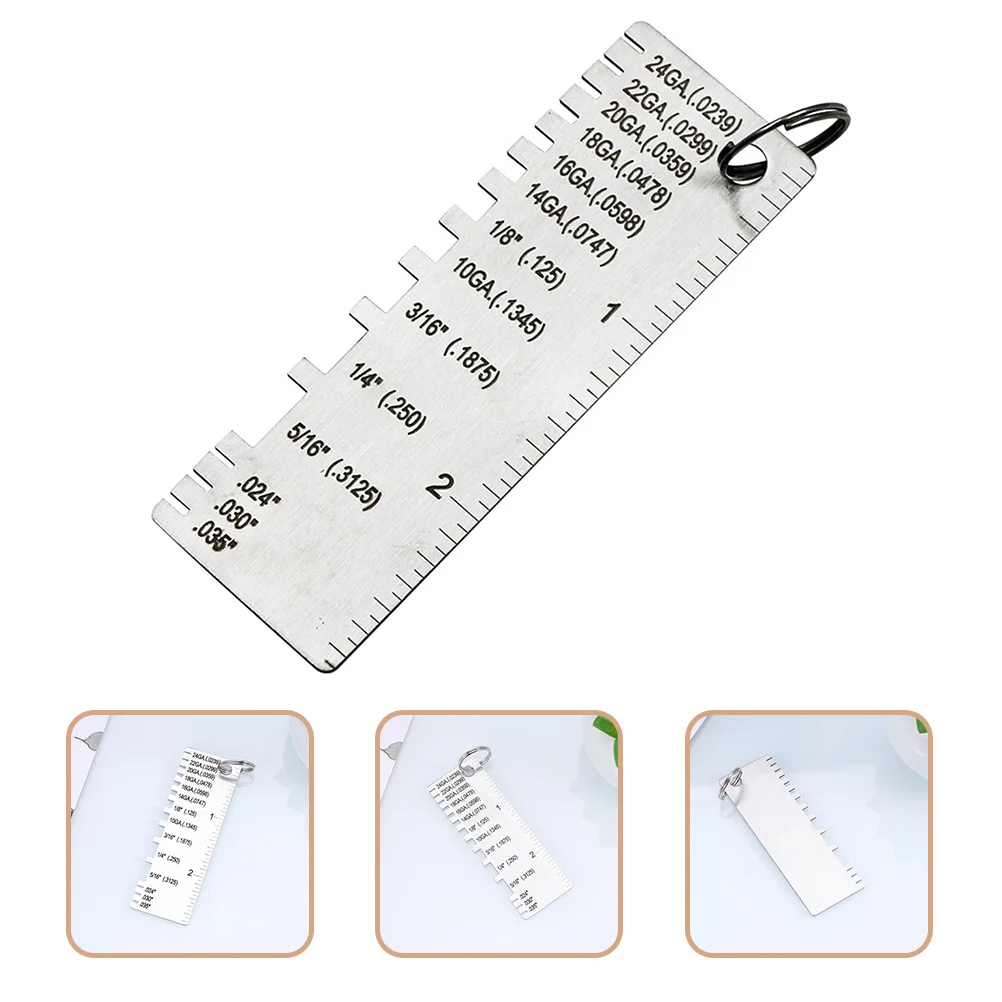

3Pcs Welding Supplies Metal Thickness Gauge Stainless Steel Sheet Metal Tool Anti-Fade Deform Break Resistant Wire Gauge