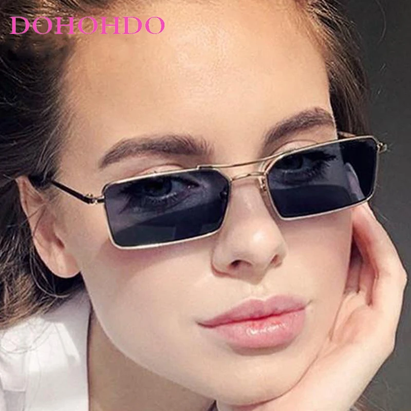 

Women Rectangle Sunglasses Fashion Classic Metal Small Frame Pilot Glasses Men Out Door Driving Sun Glasses UV400 Lentes De Sol