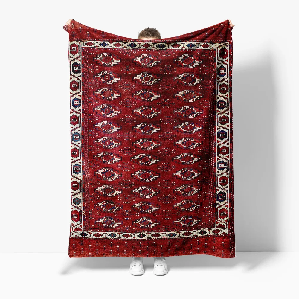 Afghan Kilim Rug Vintage Tribal Red Carpet Handmade Wool Area Rug Bohemian Decor Cushion Cover Home Textile