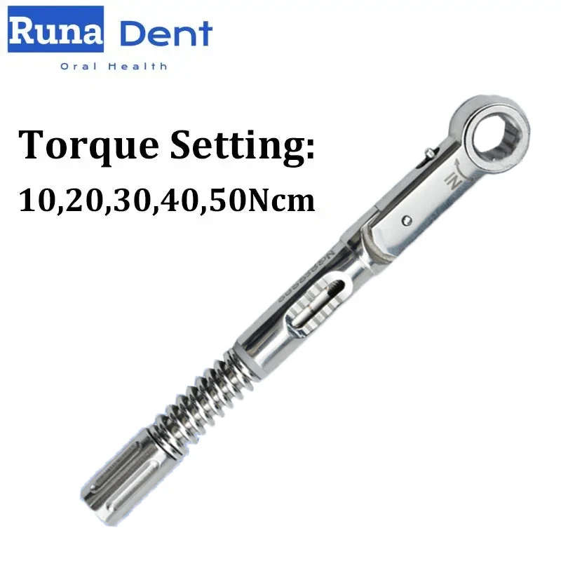 

Dental Stainless Steel Implant Torque Ratchet Wrench Tool Top German Quality,10.5 Mm , 10-50 Ncm Top Quality with Drivers Tool