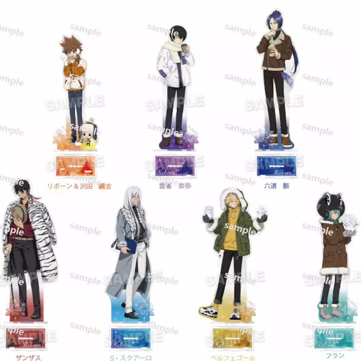 Game Hibari Kyouya Mukuro Squalo Belphegor Tsuna Gokudera Acrylic Stand Doll Anime Figure Model Cosplay Toy for Gift