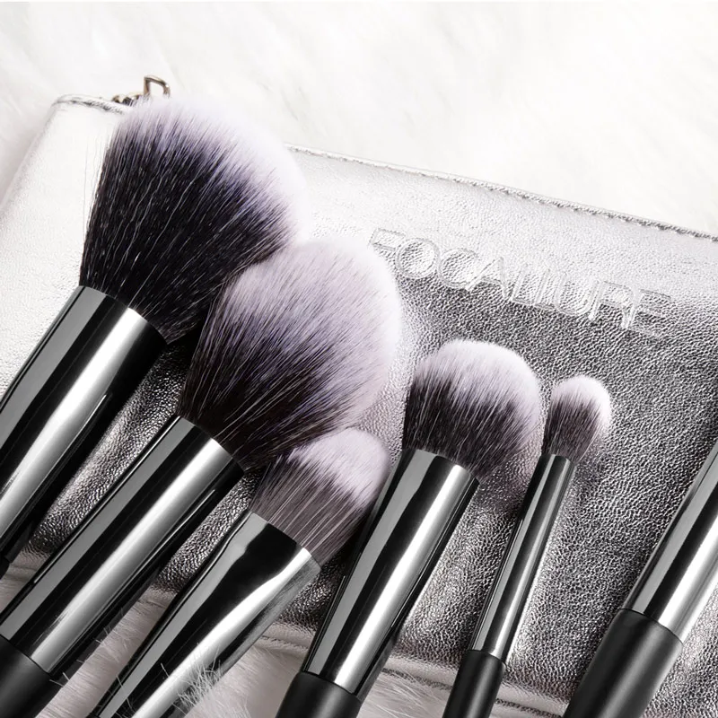 FOCALLURE 6/10pcs Makeup Brushes Set Eye Shadow Foundation Women Cosmetics Powder Blush Blending Make up Brushes Kit Tools