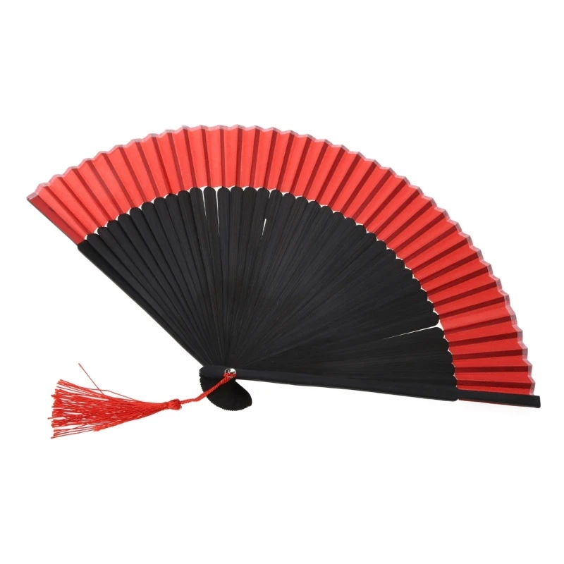 2pcs Large Folding Hand Fan for Women Men Chinese Japanese Bamboo Hand Fans for Festival Dance Gift Performances Decor