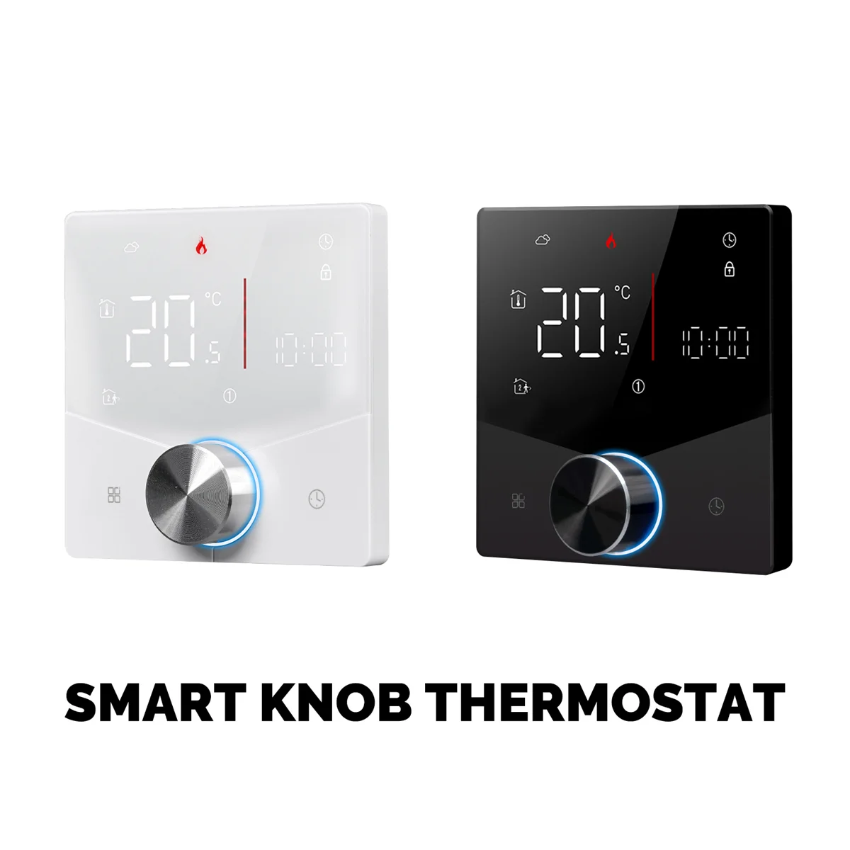 Thermostat de chauffage de l'eau WiFi, bomicrophone, contrôle de la température, Tuya Smart Andrea Control, Alexa, Google Voice, noir