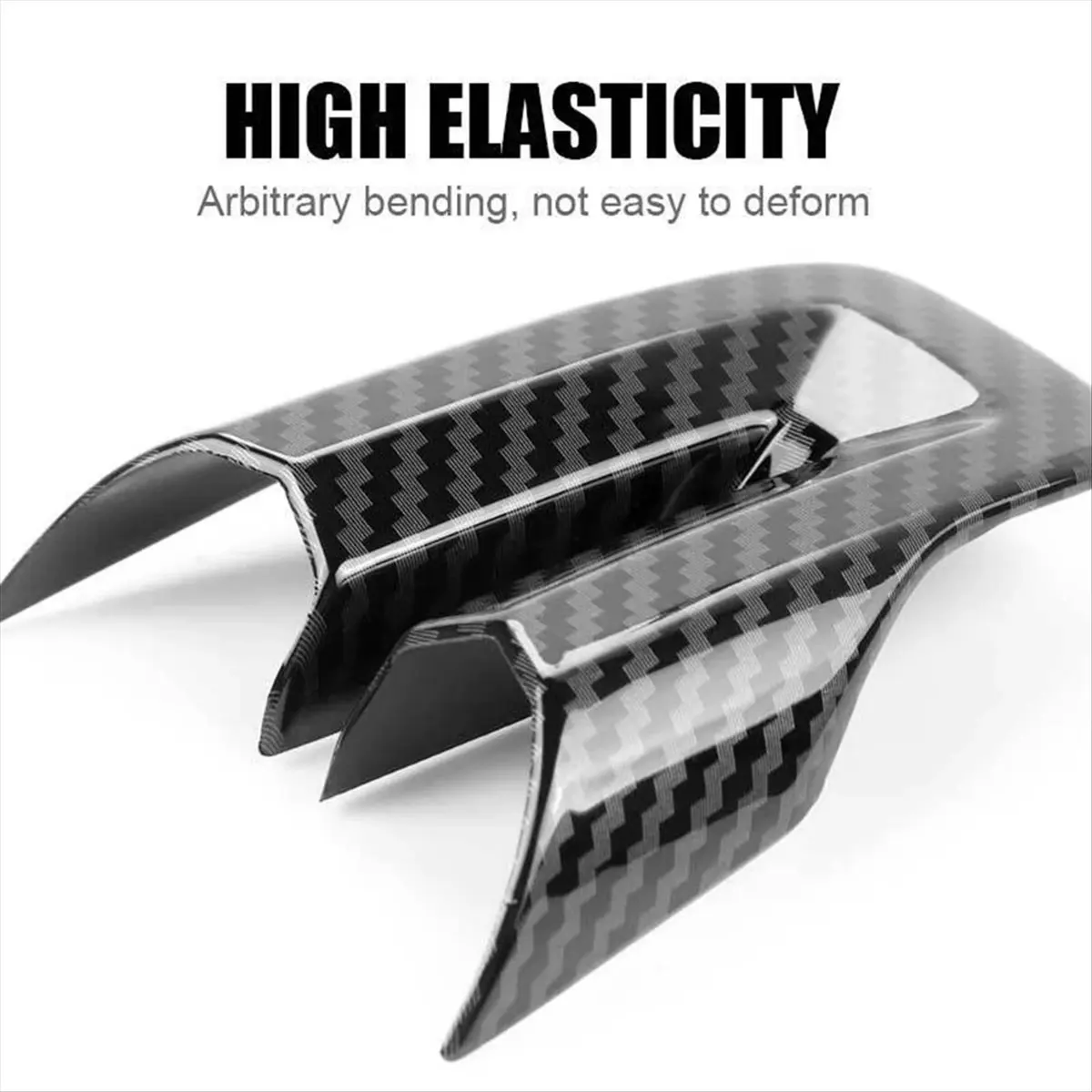 #54K Carbon Fiber Black Steering Wheel Cover for Ford Mustang 2016-2023,Steering Wheel Cover Trim,(plastic)