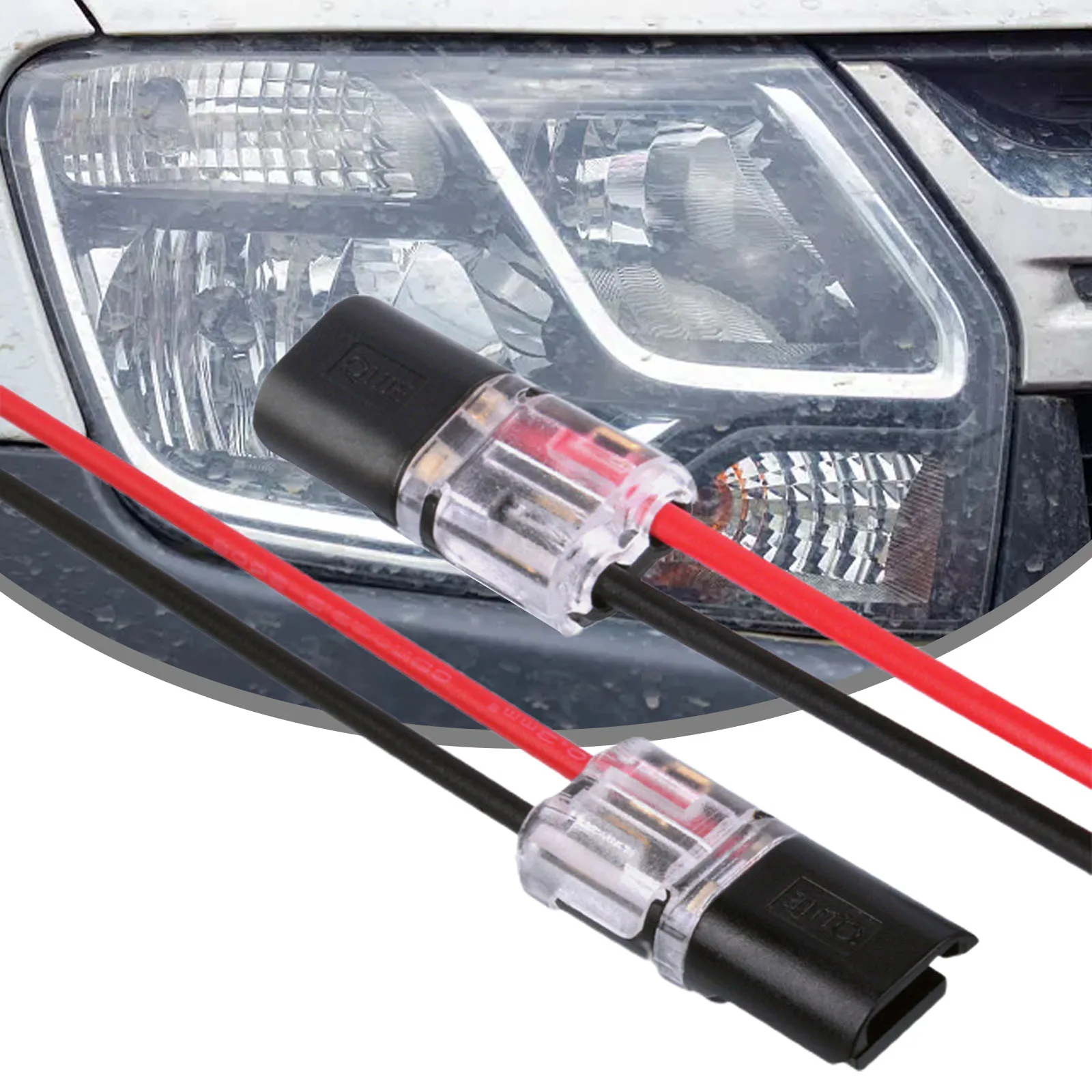 10PCS Fast Plug Wire Connector 2Pin Splice Cable Crimp Terminals With Locking Buckle Car Waterproof Electrical Connector