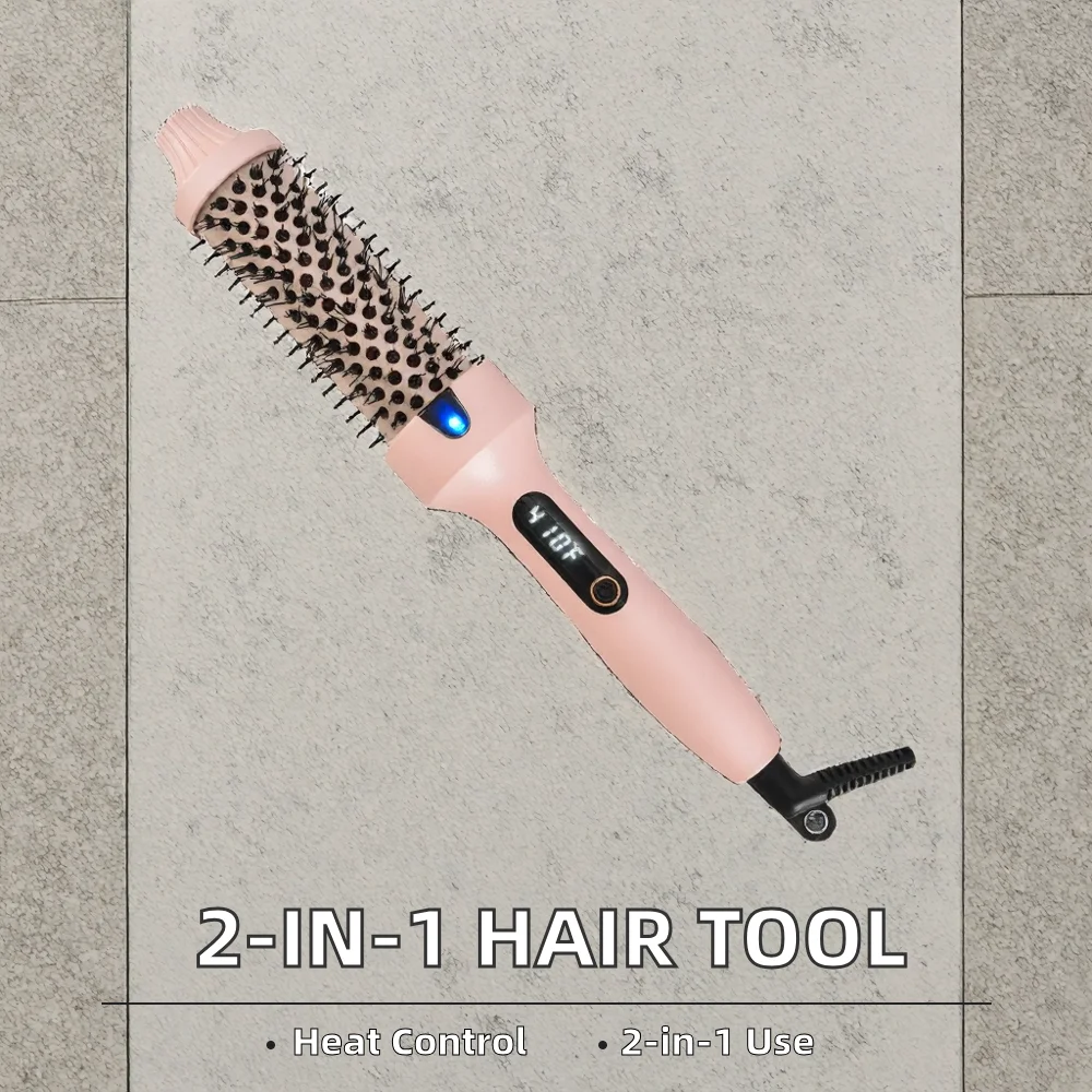 Portable 38mm Electric Hair Straightener Curling Iron PTC Heater LED Display Aluminum Alloy Dual-Purpose Multifunctional Hotel