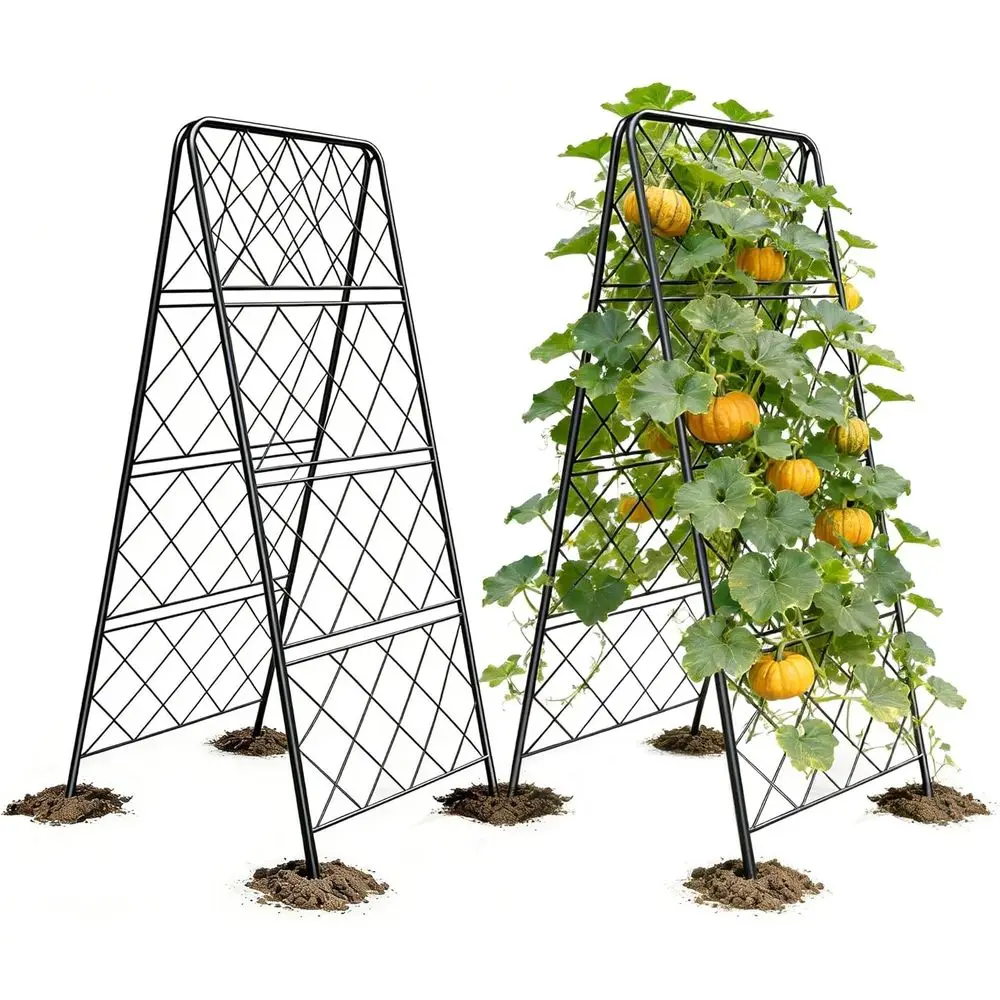 50x17 Inch Heavy Duty Metal Garden Trellis - Rust-Resistant for Cucumbers, Tomatoes, Climbing Plants, and Raised Beds, Outdoor U