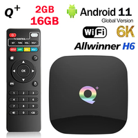 Smart TV Box Android 11.0 TV Box 2GB 16GB HD 6K H.265 WiFi Q Plus 4G USB 3.0 Allwinner H6 6K TV Box