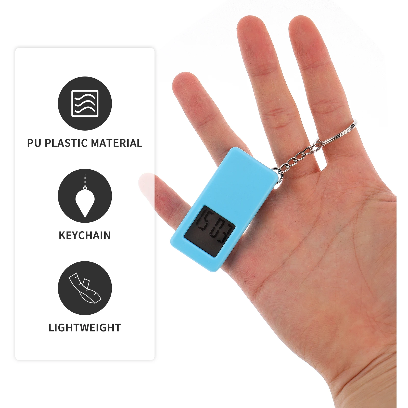 3 pezzi portachiavi orologio portatile appeso infermiera studente orologi elettronici di piccole dimensioni lunga durata