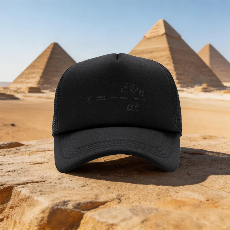 2026 All-Season Unisex Lightweight Mesh Baseball Cap with Math Formula Pattern, Outdoor Individual Style Duckbill Hat for Family