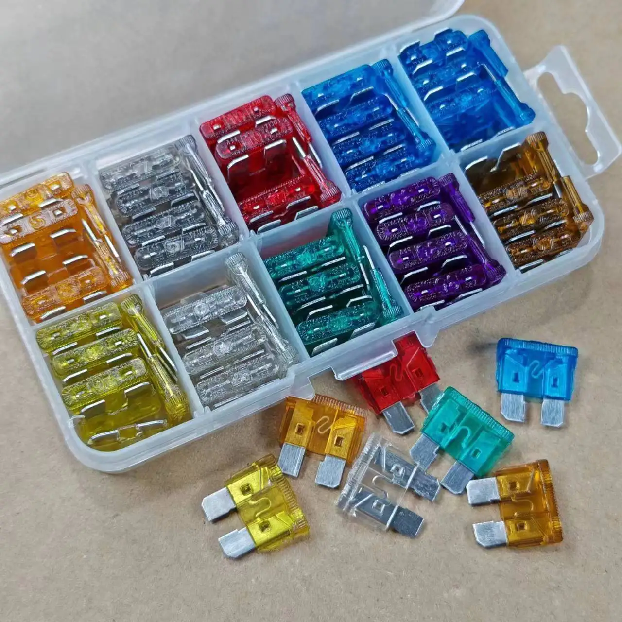 Kfz-Sicherungssatz, 5A-40A, mittelgroße Universalbox, gemischte Verpackung – Detail 7
