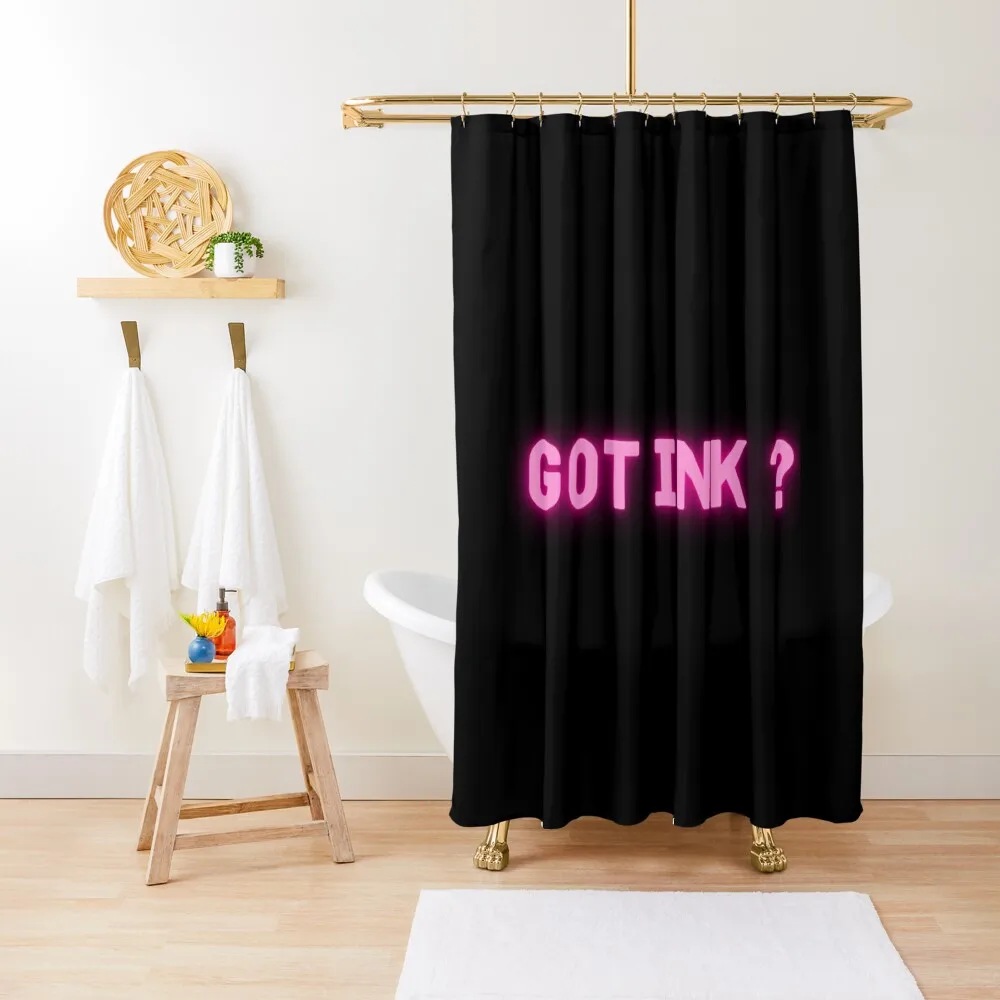 

Got ink  ( pink ) Shower Curtain Bathroom Shower Set Washable Waterproof Fabric Shower Curtain