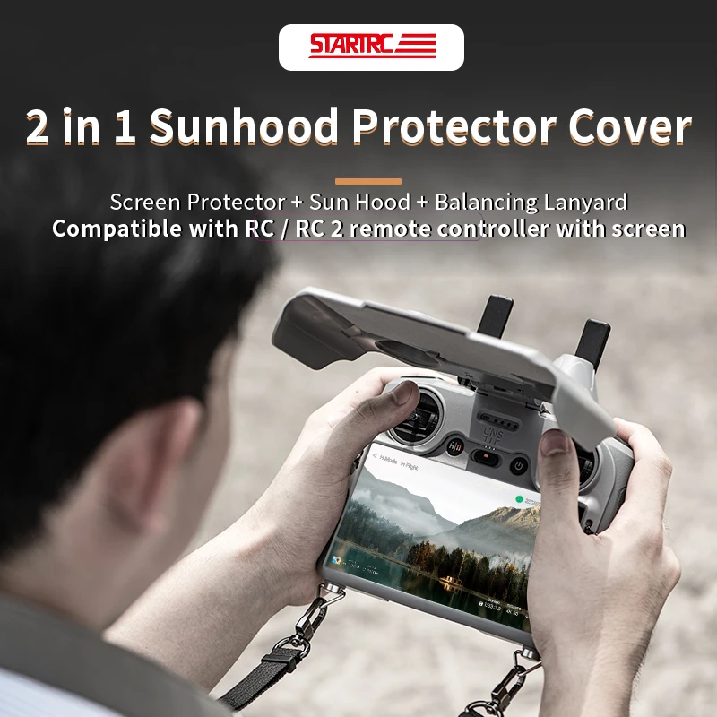 

For DJI RC/RC 2 Remote Control Sunhood Protective Cover 2 in 1 Screen Protector Sunshade For DJI Mini 4 Pro/Air 3S/Neo