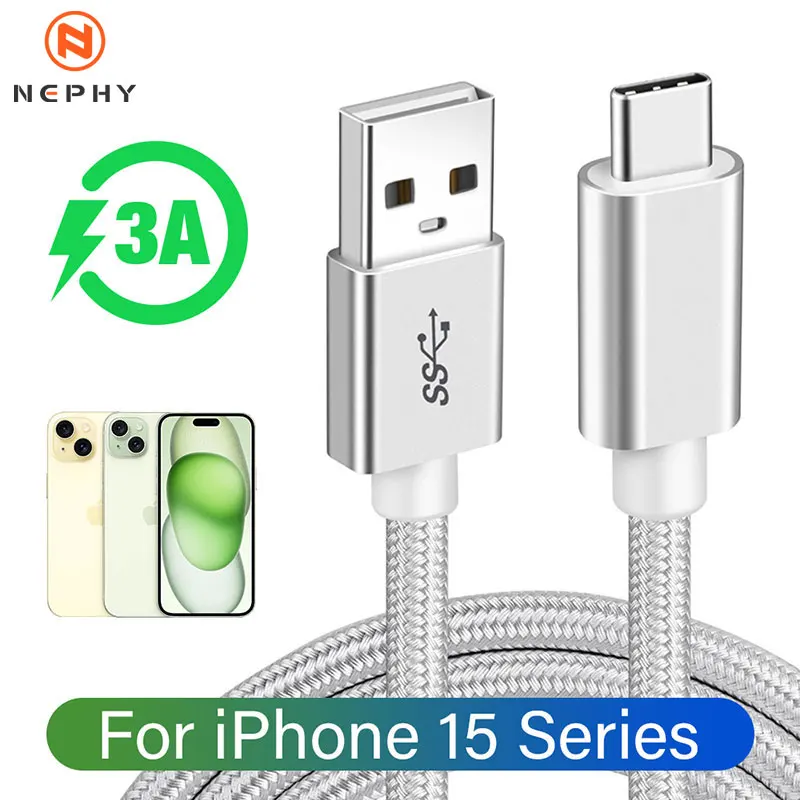 

Кабель USB C для iPhone 15 Pro max Кабель USB A — Type C для быстрой зарядки для Xiaomi Samsung MacBook iPad 3A Шнур для передачи данных мобильного телефона