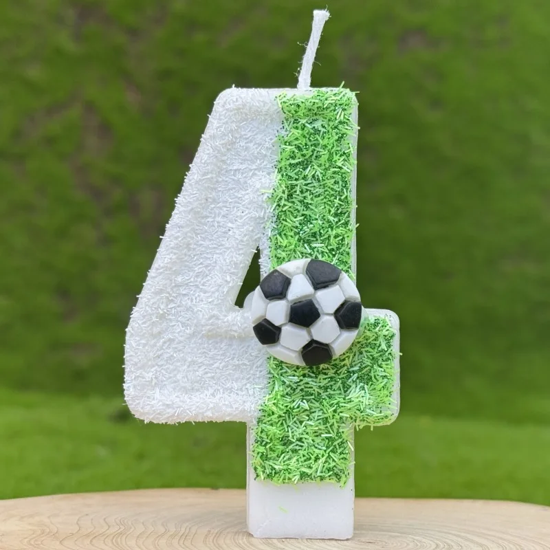 Vitality Baby Football 0-9 Gratis bijpassende combinatie Digitale kaarsen Verjaardagskaarsen Perfect voor verjaardagsfeestjes High End Baki