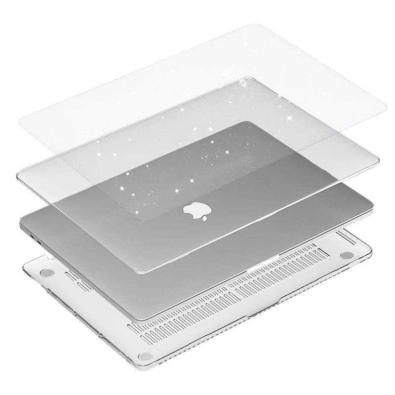 Clear Shining Case for Macbook Air 13 A1932 A2179 A2681 Protective Cover for Macbook Pro 15 16 A1707 A1990 A2338 A2251 Funda