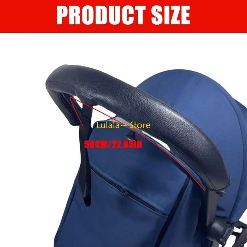 Y4QA Waterproof Baby Carriage Handle Cover PU Protector Anti Slip