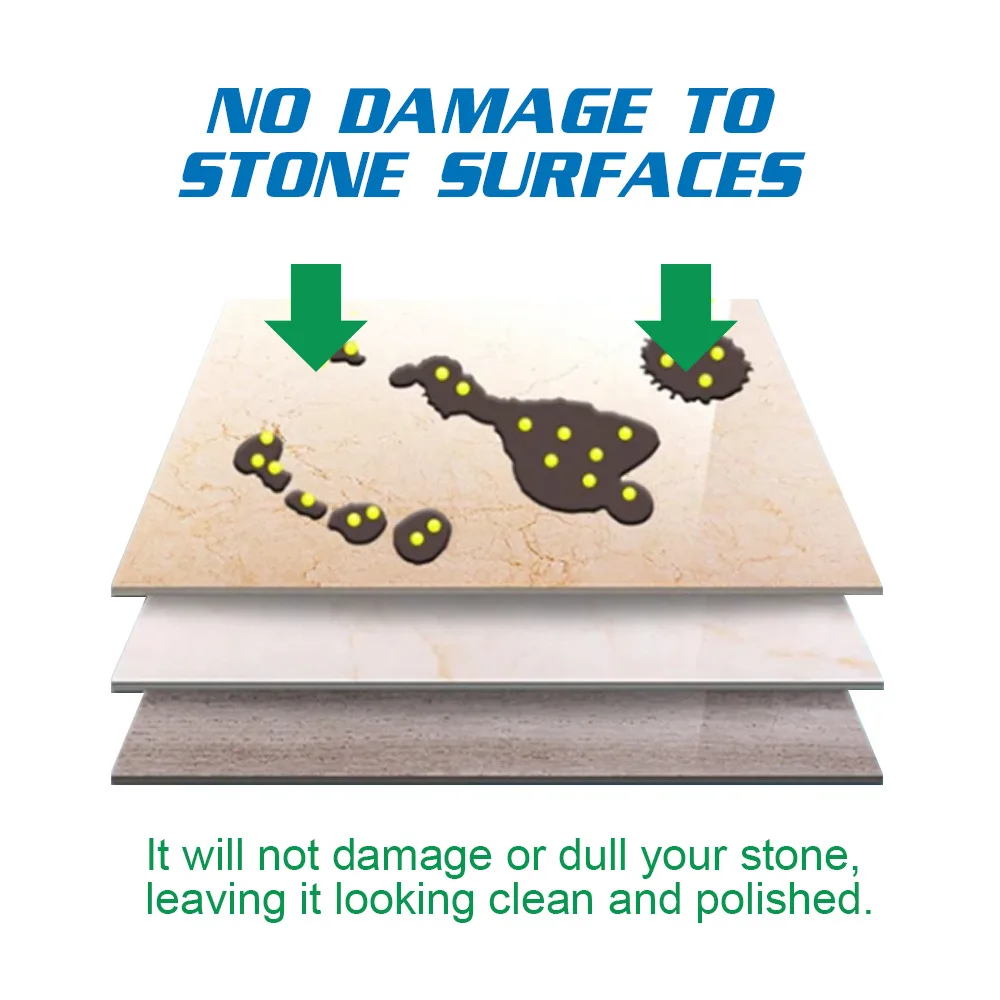 Stone Cleaning Powder Granite Oil Remover Tile Stubborn Stains Cleaner Quartz Stone Decontamination Marbles Cleaning Solution