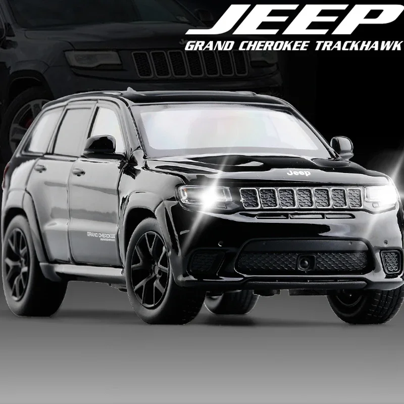 1:32 Jeep Grand Cherokee Track hawk Toy Off-Road Vehicles Alloy SUV Car Open Door Model Toys Kids Gift V219