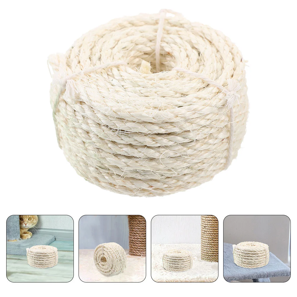 Cat Scratching Post Sisal Rope Board Cuttable Tree Daily Use DIY Sturdy Scratcher Heavy Replaceable Wear-resistant