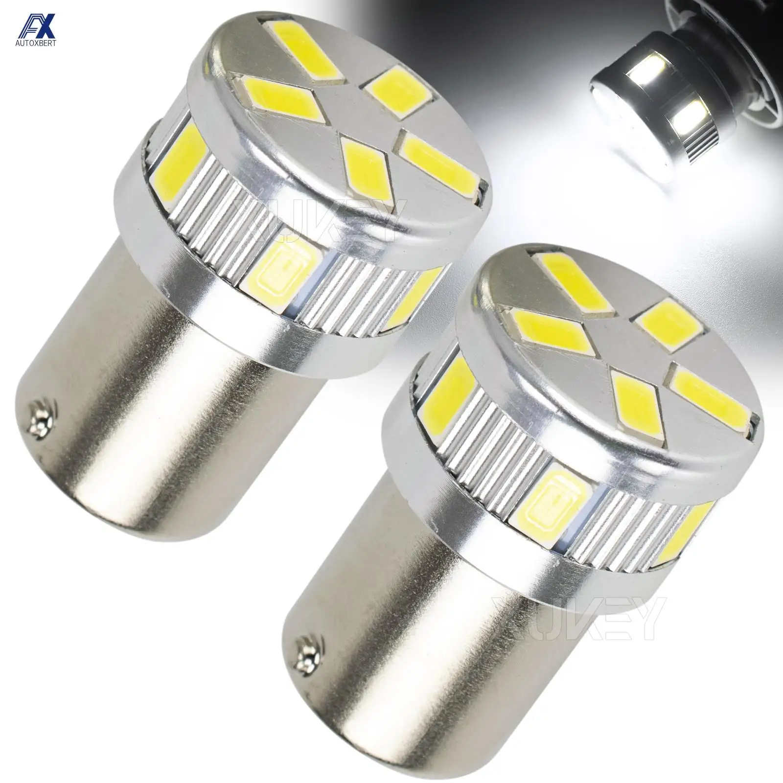 2X 12V 24V Universal White R5W R10W 1156 LED Bulb BA15S Car License Plate Reverse Under Hood RV 1141 Caravan Interior Dome Light