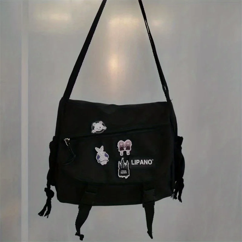 Nylon Messenger Bag Herren Umhängetasche Trendige Herren Messenger Bag, Student Schultasche, einfarbige Umhängetaschen für Herren Handtasche