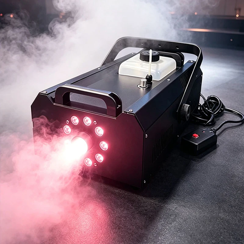 2000W 9LED Smoke Machine RGB Lighting Effect Stage Fog Machine DJ Party Disco Wedding (Support Dropshipping)