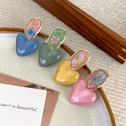 Korean Fashion Metal Resin Love Duck Mouth Clip Birthday Party Creative Hair Clip 2023 Trend Girl Cute Hair Accessories Gift