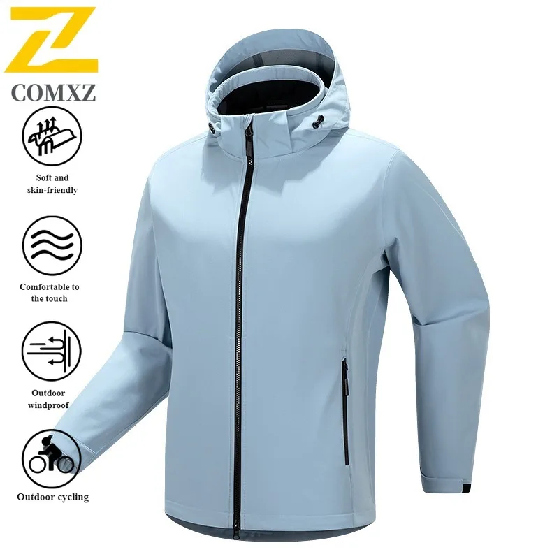 

Мужская съемная куртка для рыбалки, ветрозащитная водонепроницаемая парка из софтшелла с множеством карманов, флисовая подкладка для уличной спецодежды 2025