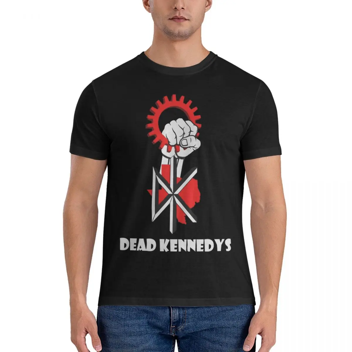 Hand Men T Shirts Dead Band Kennedys Cool Tees Short Sleeve Round Collar T-Shirt 100% Cotton New Arrival Tops