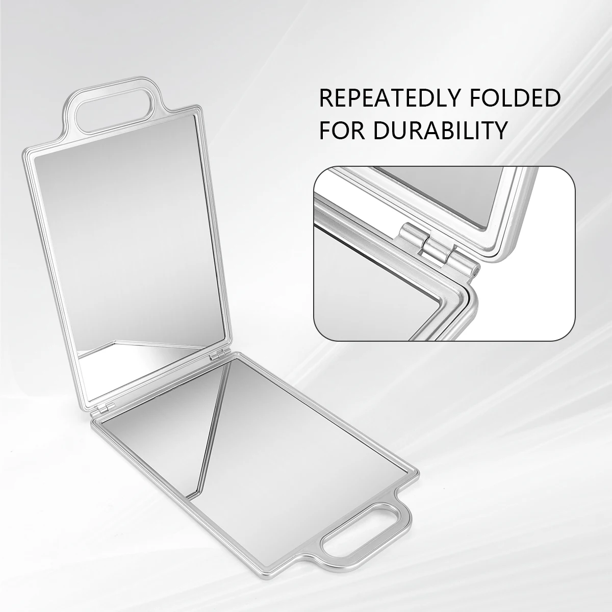 مرآة احترافية محمولة على الوجهين ، مرآة تزيين المكياج ، أدوات الصالون ، تصفيف الشعر والحلاقين #3